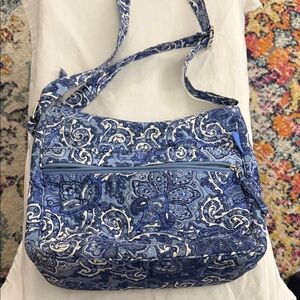 Blue Paisley Crossbody Bag